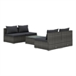 vidaXL 5 Piece Steel Garden Lounge Set in Gray/Anthracite