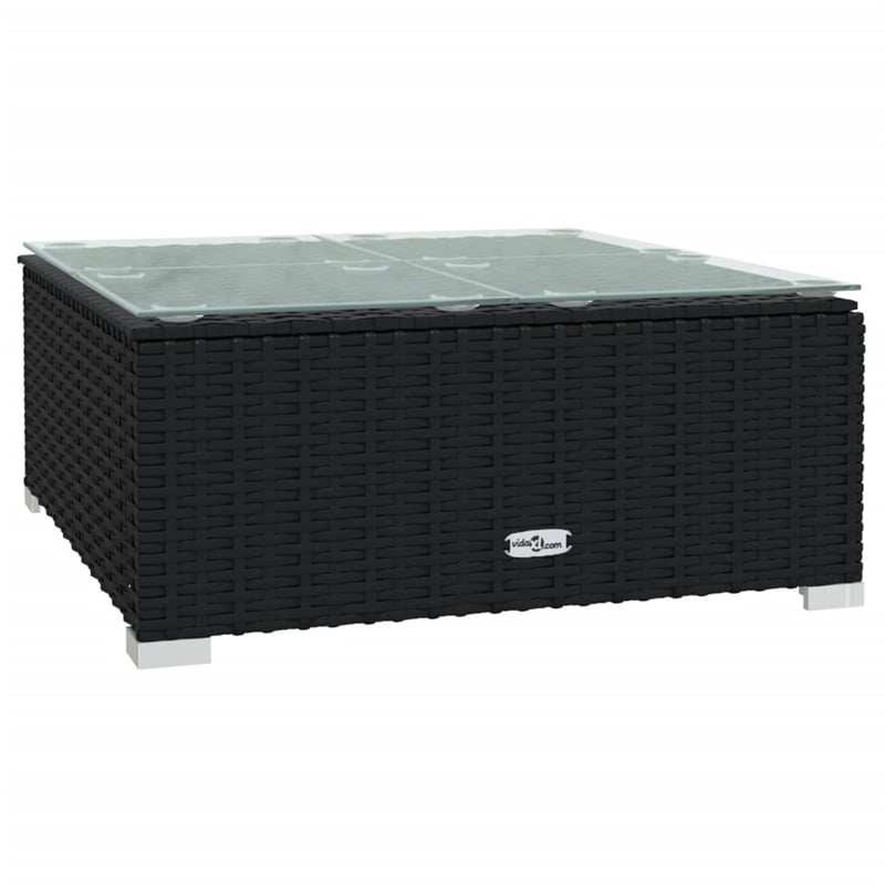 vidaXL 6 Piece Steel Large Garden Lounge Set in Black