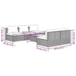 vidaXL 6 Piece Steel Large Garden Lounge Set in Black