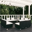 vidaXL 8 Piece Steel Large Garden Lounge Set in Black/Cream