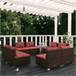 vidaXL 8 Piece Steel Garden Lounge Set in Brown