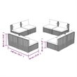 vidaXL 8 Piece Steel Garden Lounge Set in Brown