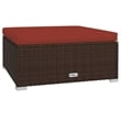 vidaXL 6 Piece Steel Garden Lounge Set in Red/Brown