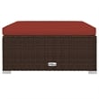vidaXL 6 Piece Steel Garden Lounge Set in Red/Brown