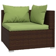 vidaXL 5 Piece Steel Small Garden Lounge Set in Green/Brown