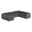 vidaXL 7 Piece Steel Garden Lounge Set in Gray/Anthracite