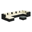 vidaXL 8 Piece Garden Lounge Set in Black