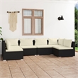 vidaXL 6 Piece Steel Garden Lounge Set in Black