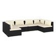 vidaXL 6 Piece Steel Garden Lounge Set in Black