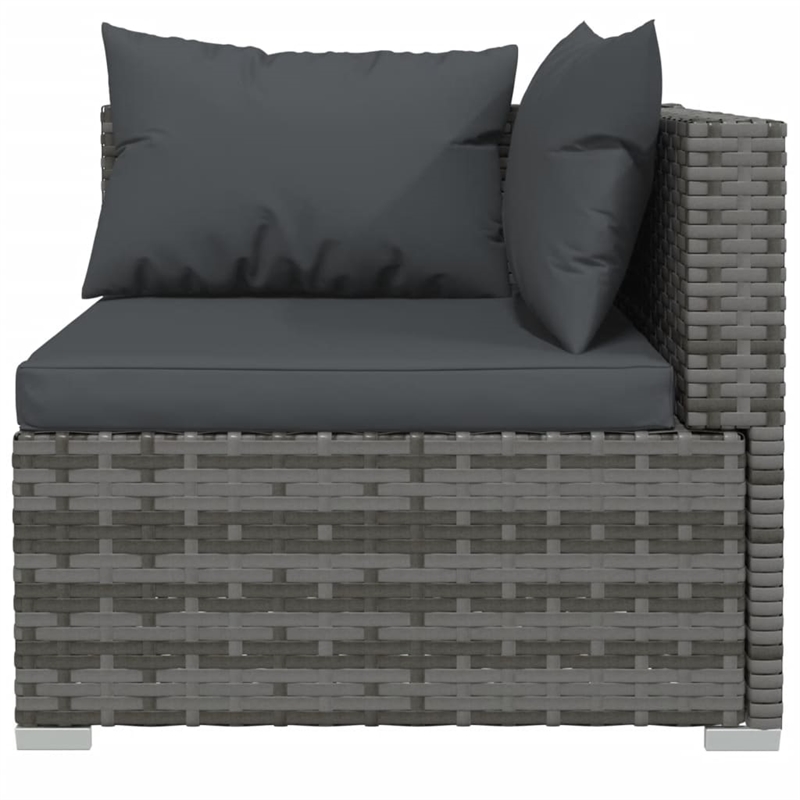 vidaXL 8 Piece Steel Garden Lounge Set in Gray/Anthracite