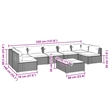 vidaXL 8 Piece Steel Garden Lounge Set in Gray/Anthracite