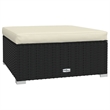 vidaXL 10 Piece Steel Garden Lounge Set in Black/Cream