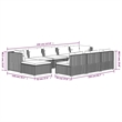 vidaXL 10 Piece Steel Garden Lounge Set in Black/Cream