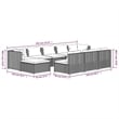 vidaXL 10 Piece Poly Rattan Garden Lounge Set in Black