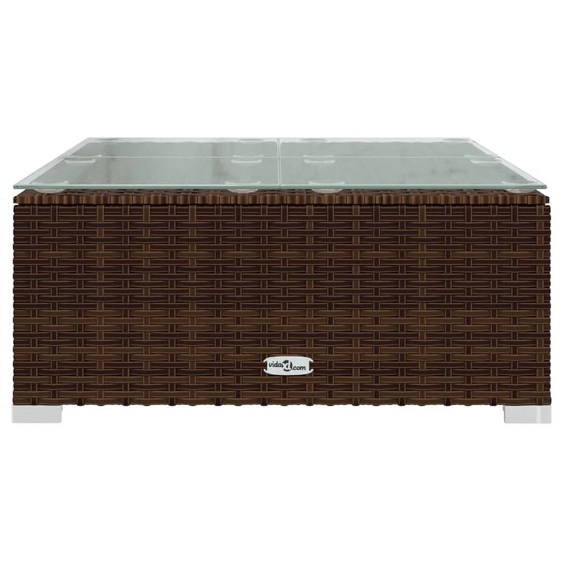 vidaXL 6 Piece Steel Large Garden Lounge Set in Brown
