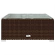 vidaXL 6 Piece Steel Large Garden Lounge Set in Brown