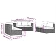 vidaXL 6 Piece Steel Garden Lounge Set in Black