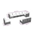 vidaXL 9 Piece Steel Garden Lounge Set in Black/Cream