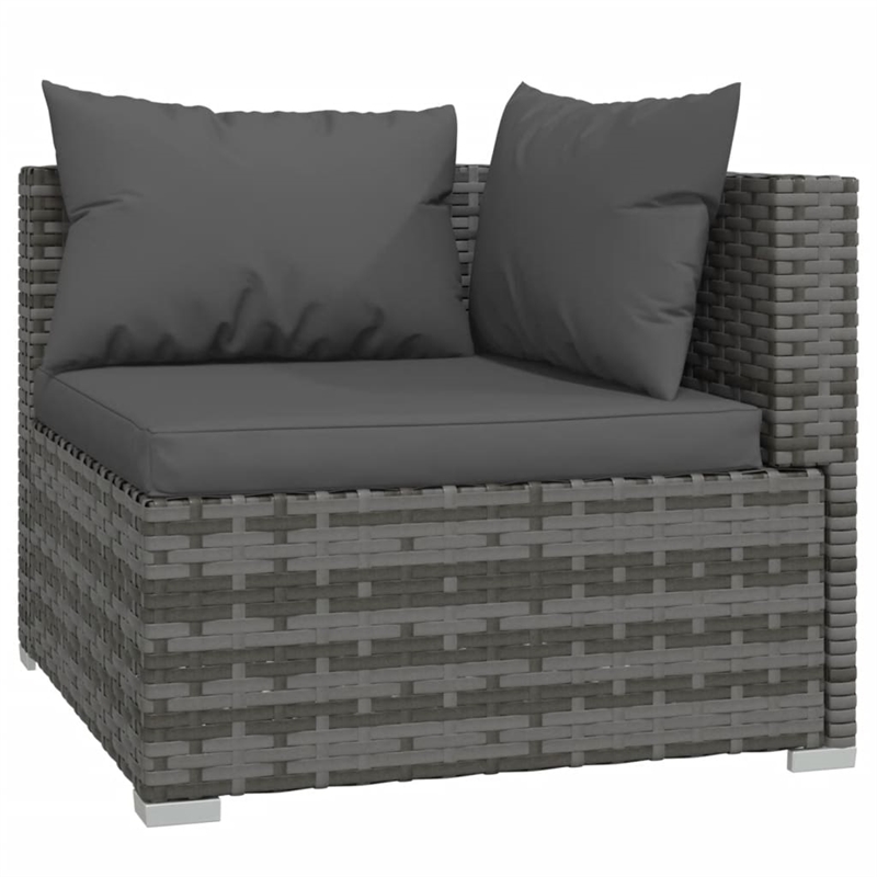 vidaXL 9 Piece Steel Garden Lounge Set in Gray/Anthracite