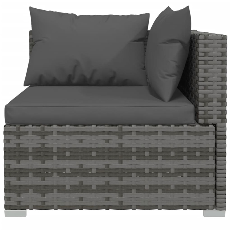 vidaXL 9 Piece Steel Garden Lounge Set in Gray/Anthracite