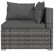 vidaXL 9 Piece Steel Garden Lounge Set in Gray/Anthracite
