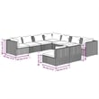 vidaXL 9 Piece Steel Garden Lounge Set in Black