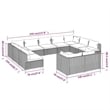 vidaXL 11 Piece Steel Garden Lounge Set in Brown