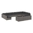 vidaXL 13 Piece Steel Garden Lounge Set in Gray/Anthracite