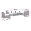 vidaXL 6 Piece Steel Garden Lounge Set in Black