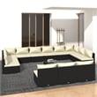 vidaXL 13 Piece Steel Garden Lounge Set in Black