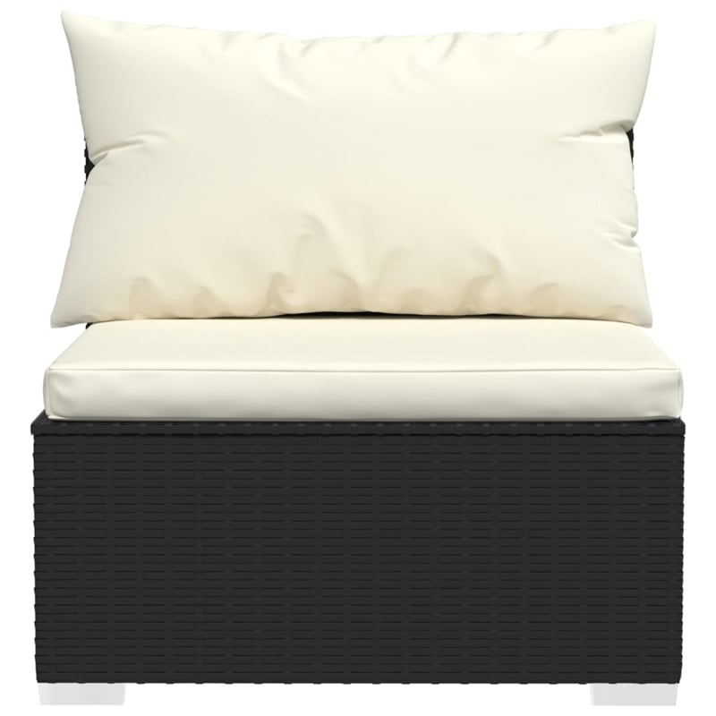 vidaXL 13 Piece Steel Garden Lounge Set in Black