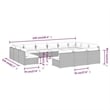 vidaXL 13 Piece Steel Garden Lounge Set in Black