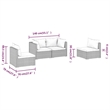 vidaXL 4 Piece Steel Small Garden Lounge Set in Gray/Anthracite