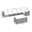 vidaXL 8 Piece Steel Garden Lounge Set in Gray/Anthracite