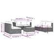 vidaXL 7 Piece Steel Medium Garden Lounge Set in Gray/Anthracite