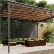 vidaXL 12 Piece Steel Garden Lounge Set in Brown