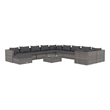 vidaXL 12 Piece Steel Garden Lounge Set in Gray/Anthracite