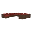 vidaXL Large Garden Lounge Set in Red/Brown
