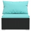 vidaXL 9 Piece Garden Lounge Set in Black/Blue