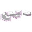 vidaXL 9 Piece Garden Lounge Set in Black/Blue
