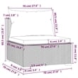 vidaXL 7 Piece Steel Medium Garden Lounge Set in Brown