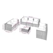 vidaXL Garden Lounge Set in Red/Brown