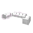 vidaXL 8 Piece Poly Rattan Garden Lounge Set in Black/Cream