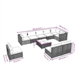 vidaXL 10 Piece Steel Garden Lounge Set in Black/Blue