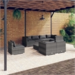 vidaXL 9 Piece Steel Garden Lounge Set in Gray/Anthracite