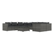 vidaXL 9 Piece Steel Small Garden Lounge Set in Gray/Anthracite