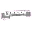 vidaXL 7 Piece Steel Garden Lounge Set in Red/Brown