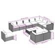 vidaXL 11 Piece Garden Lounge Set in Green/Brown