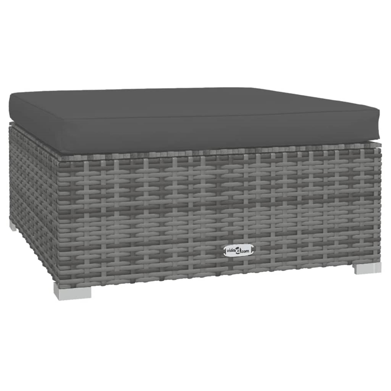 vidaXL 11 Piece Poly Rattan Garden Lounge Set in Gray/Anthracite