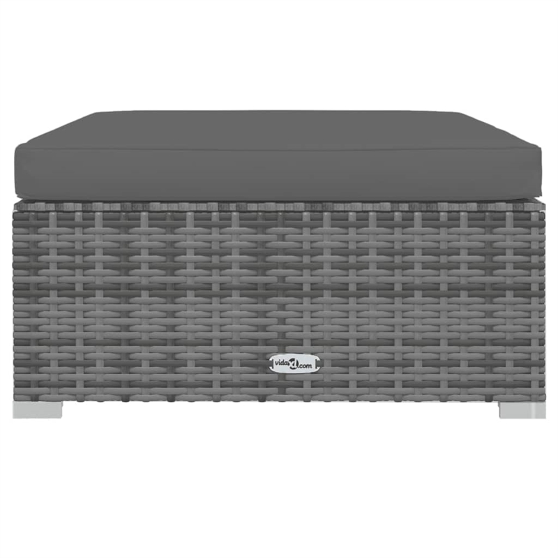 vidaXL 11 Piece Poly Rattan Garden Lounge Set in Gray/Anthracite